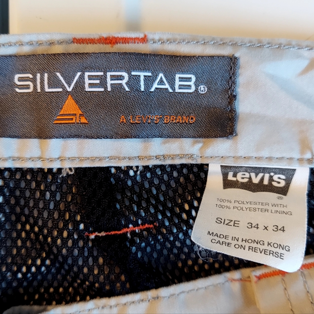 Y2K Levi's Silvertab Utility Cargo Convertible Beige Pants 34" X 34" - Picture 5 of 9